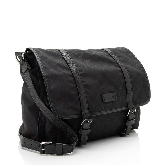 Gucci GG Nylon Double Buckle Messenger - Picture 2 of 16